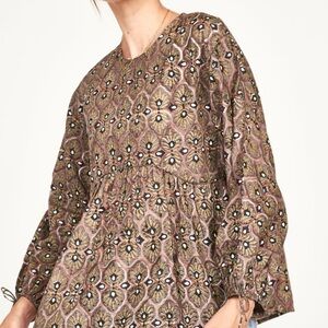 MIRTH Petaluma Top Relaxed Empire Waist Print Women's Size XS